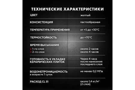 Гидроизоляция эластичная Церезит CL 51 15 кг