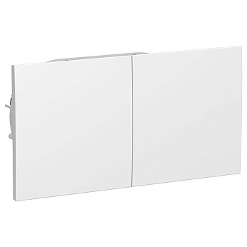 Systeme Electric AtlasDesign Бел Розетка с/з двойная, со шторками с крышкой, 16А, в сборе