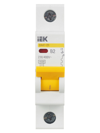 IEK KARAT Автоматический выключатель ВА47-29 1Р 2А 4,5кА х-ка В