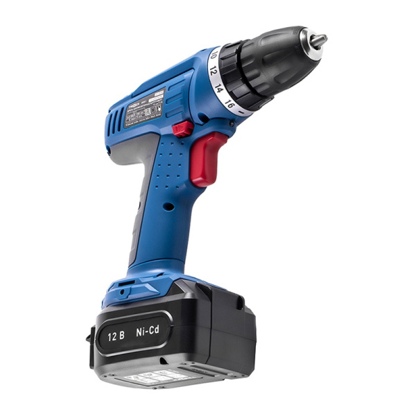 Дрель-шуруповерт Trigger 20001, 2 аккумулятора (1,5Ач), 10 мм, 12V, кейс