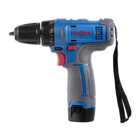 Дрель-шуруповерт Trigger 20101, 2 аккумулятора Li-ion (1,5Ач), 12V, 10 мм, 25 Нм, обойма, кейс