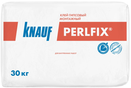 Клей Knauf Перлфикс для ПГП, ГКЛ, ГВЛ, гипсовый монтажный 30 кг (40)