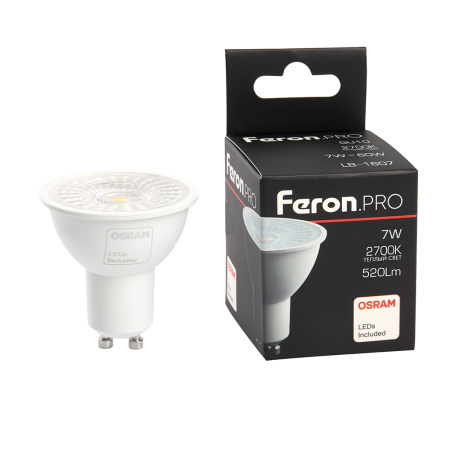 Лампа светодиодная Feron.PRO LB-1607 GU10 7W 2700K