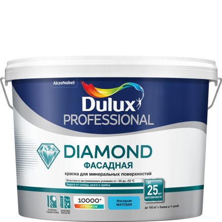 Краска Dulux Trade фасадная гладкая на водной основе BW 10 л матовая