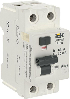 IEK ARMAT ВДТ R10N 2P 63А 30мА тип AC