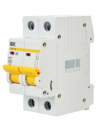 IEK KARAT Автоматический выключатель ВА47-29 2Р 6А 4,5кА х-ка В