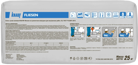 Клей для плитки Knauf Флизен 25 кг (класс C0) (48)