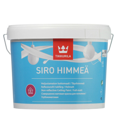Краска водно-дисперсионная для потолка Tikkurila Siro Himmea 9 л белая