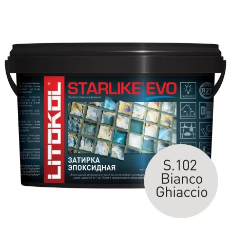 Затирка эпоксидная Litokol Starlike EVO S.102 белый лед 5 кг L0485120004