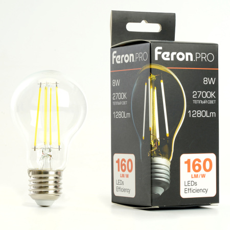 Лампа светодиодная Feron.PRO LB-1108 Шар E27 1280LM 8W 175-265V 2700K