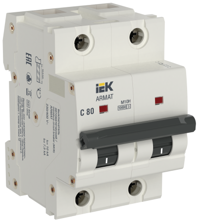 ARMAT Авт. выкл. M10H 2P C 80A IEK