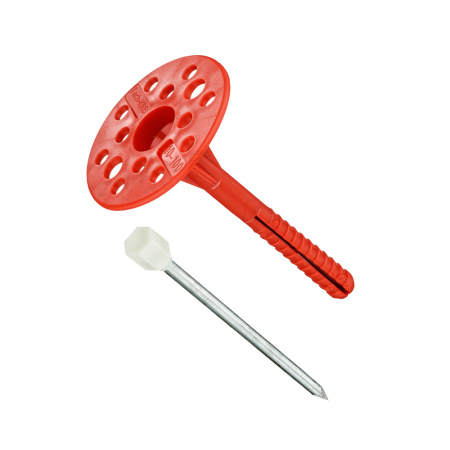 Дюбель для теплоизоляции Tech-Krep IZL-T 10х100 мм с металлическим гвоздем и термоголовкой