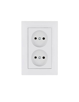 Розетка 2-я Karea RIZZ без заземл. бел. Makel 88001017