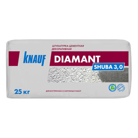 Штукатурка декоративная Knauf Диамант Шуба 3.0 мм цементная белая 25 кг (42)