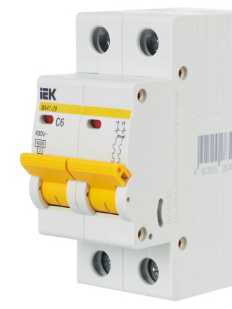 IEK KARAT Автоматический выключатель ВА47-29 2Р 6А 4,5кА х-ка С