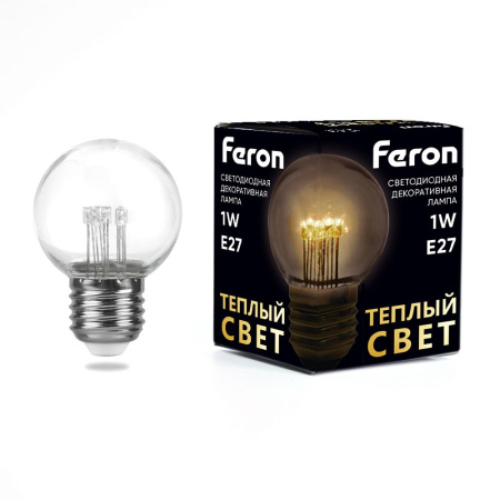 Лампа светодиодная Feron LB-378  E27 1W 2700K