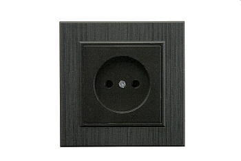 Розетка 1-м Karea LINE STAR без заземл. чер. Makel 86054022