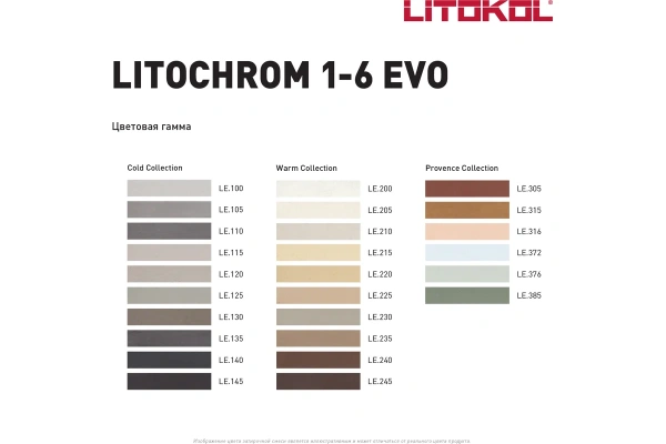 Затирка цементная Litokol Litochrom 1-6 EVO LE.305 красный кирпич 2 кг с противогрибковыми свойствами