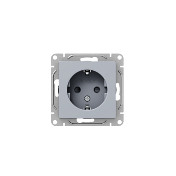Розетка СП Эпика 16А с заземл. защ. шторки механизм алюм. EKF UP1-SOA-111