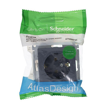 Systeme Electric AtlasDesign Грифель Розетка с/з, 16А, механизм