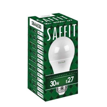 Лампа светодиодная SAFFIT SBA6530 Шар E27 30W 230V 6400K