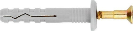 Дюбель-гвоздь 6х80 мм с грибовидным бортиком (100 штук в упаковке)