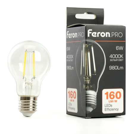 Лампа светодиодная Feron.PRO LB-1106 Шар E27 980LM 6W 175-265V 4000K