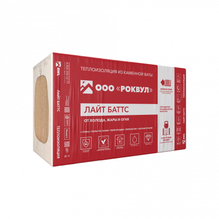 Утеплитель Роквул Лайт Баттс 1000х600х50 мм (6,0 м2 / 0,3 м3) (10)