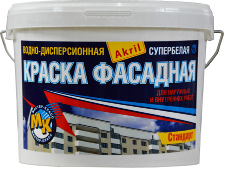 Краска водно-дисперсионная Фасадная-Стандарт 40 кг