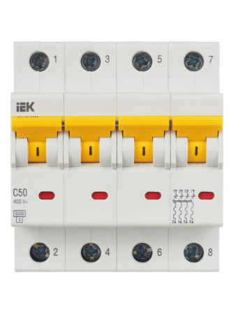 IEK KARAT Автоматический выключатель ВА47-60M 4Р 50А 6кА С