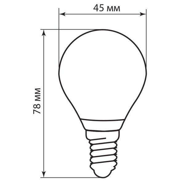 Лампа светодиодная Feron LB-61 Шарик E14 5W 230V 2700K
