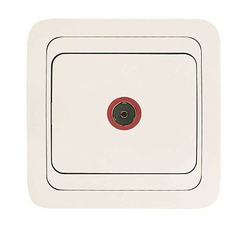 Mimoza Розетка телевизионная TV белая/белая