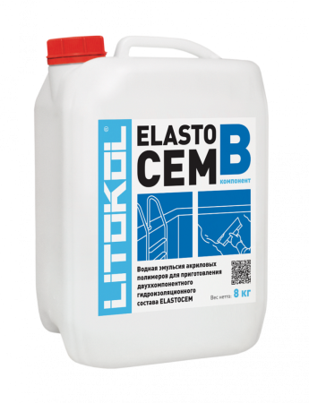 Гидроизоляция Litokol ELASTOcem (комп. B 8 кг) полимерцементная эластичная двухкомпонентная