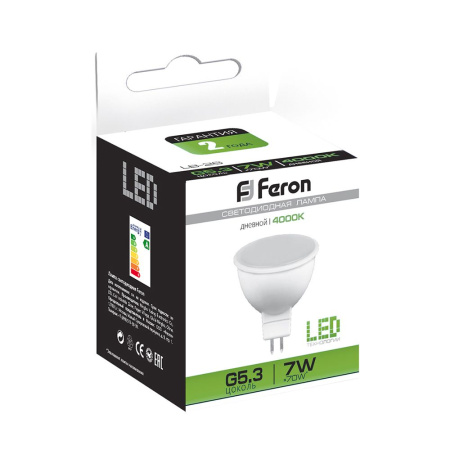Лампа светодиодная Feron LB-26 MR16 G5.3 7W 175-265V 4000K