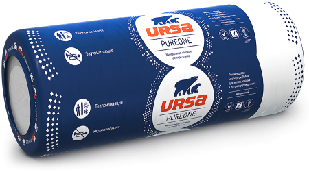 Утеплитель URSA PureOne 37 RN 10000х1200х50 мм (24 м2 / 1,2 м3)