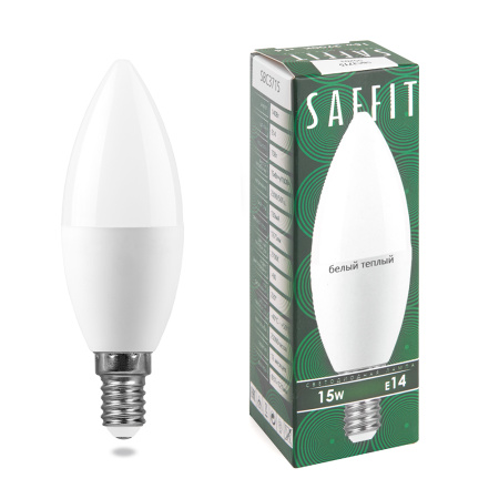 Лампа светодиодная SAFFIT SBC3715 Свеча E14 15W 2700K