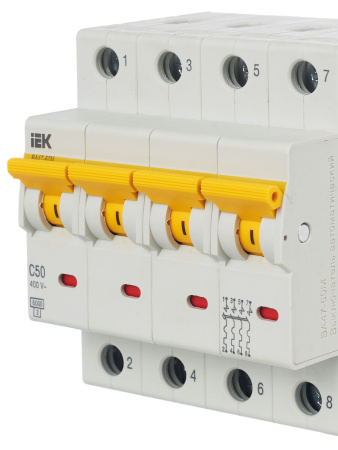 IEK KARAT Автоматический выключатель ВА47-60M 4Р 50А 6кА С