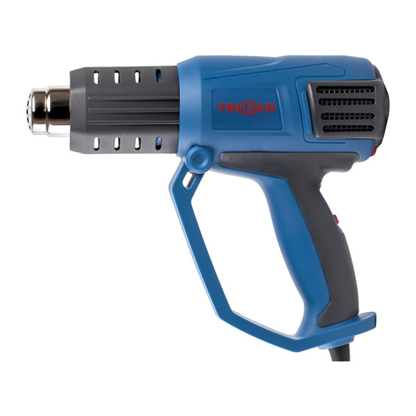Фен строительный сетевой Trigger 20061, 2кВт, 50-600°, 4 насадки, L кабеля=3м, кейс