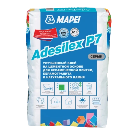 Клей плиточный Mapei ADESILEX P7 серый (C2T) 25 кг 2182125