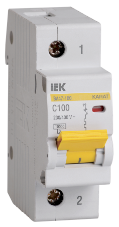 IEK KARAT Автоматический выключатель ВА47-100 1Р 100А 10 кА х-ка С