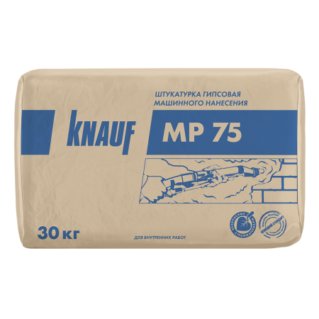 Штукатурка гипсовая Knauf МП 75 машинного нанесения 30 кг (40)