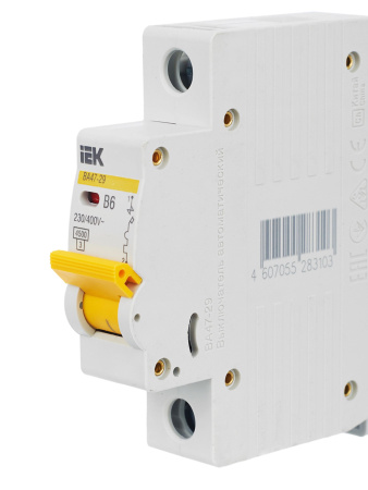 IEK KARAT Автоматический выключатель ВА47-29 1Р 6А 4,5кА х-ка В